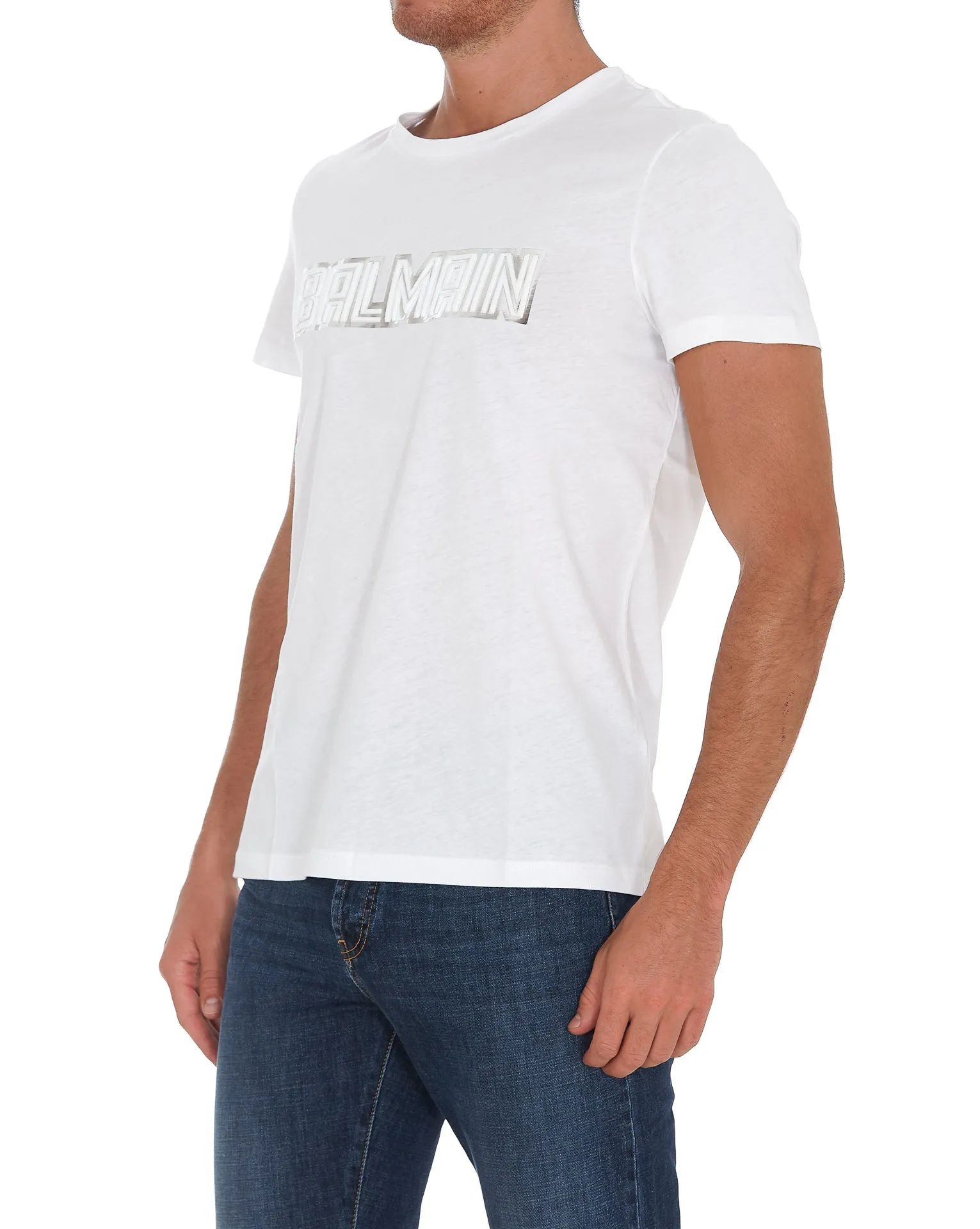Balmain Logo Printed Crewneck T-Shirt