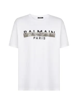 Balmain Logo Printed Crewneck T-Shirt