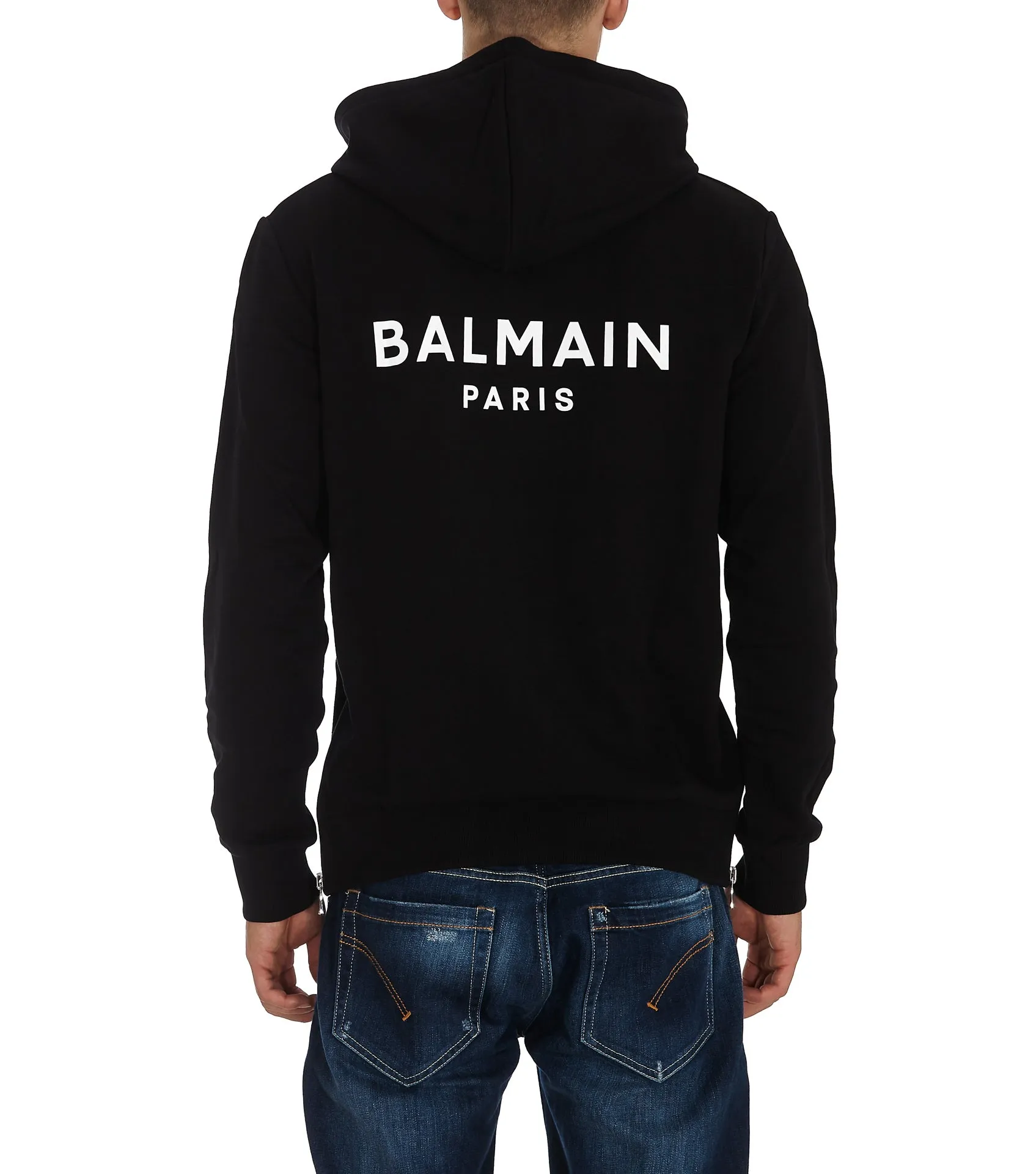 Balmain Logo Printed Hooded Jacket