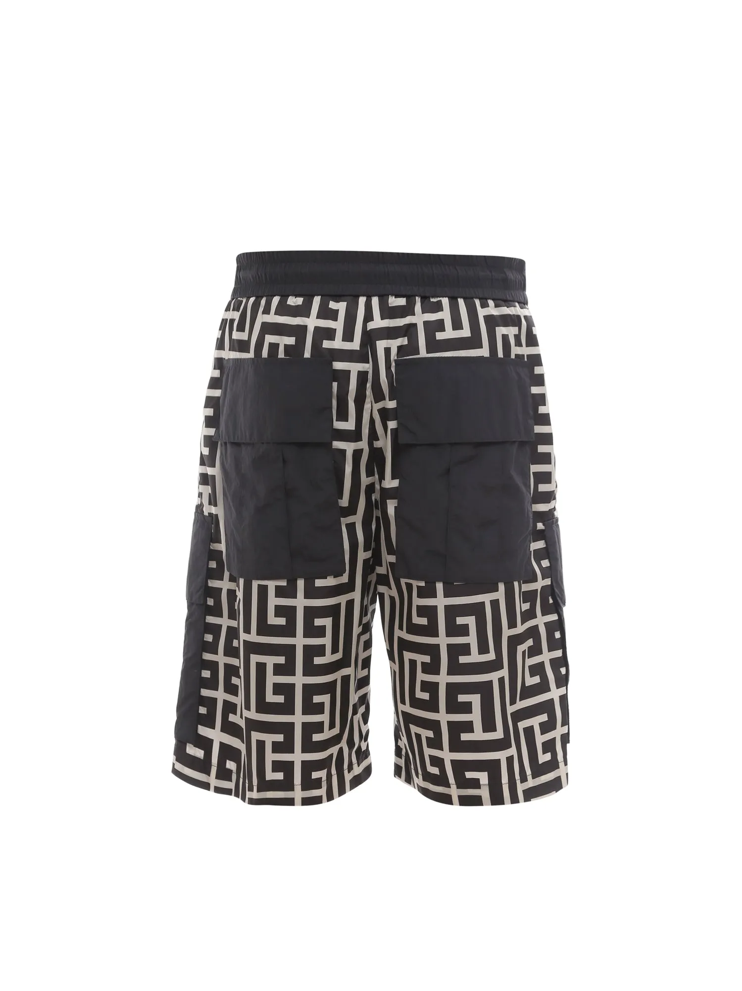 Balmain Monogram Printed Drawstring Cargo Shorts