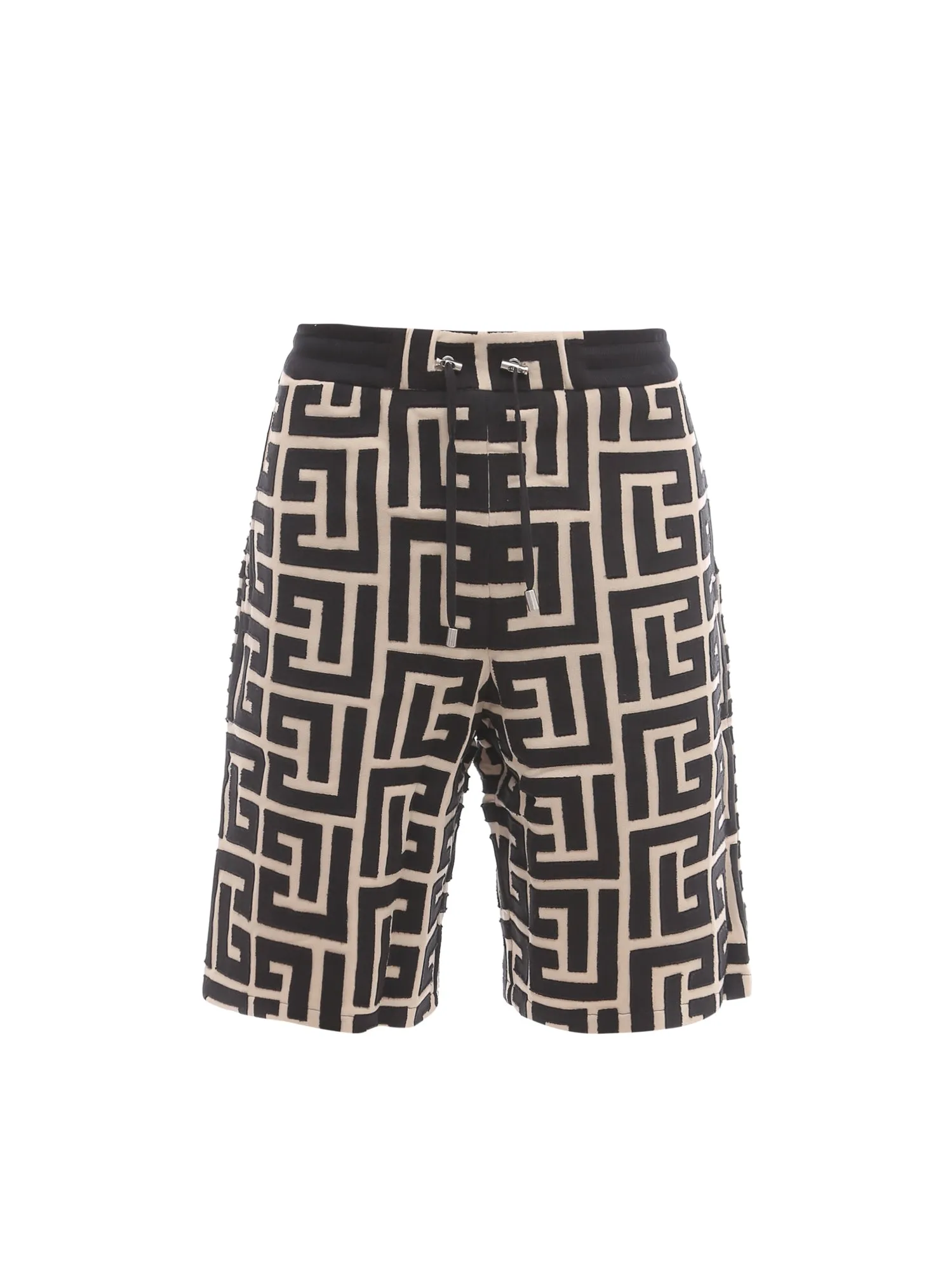 Balmain Monogram Printed Drawstring Shorts