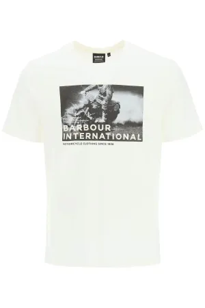 Barbour International Logo Printed Crewneck T-Shirt