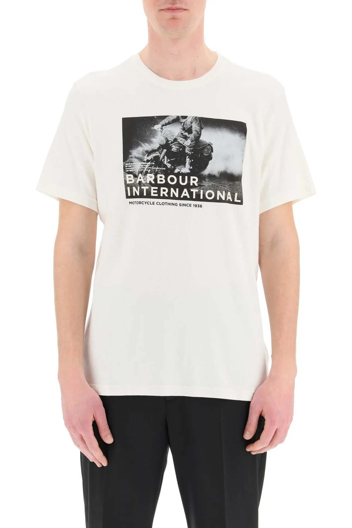 Barbour International Logo Printed Crewneck T-Shirt