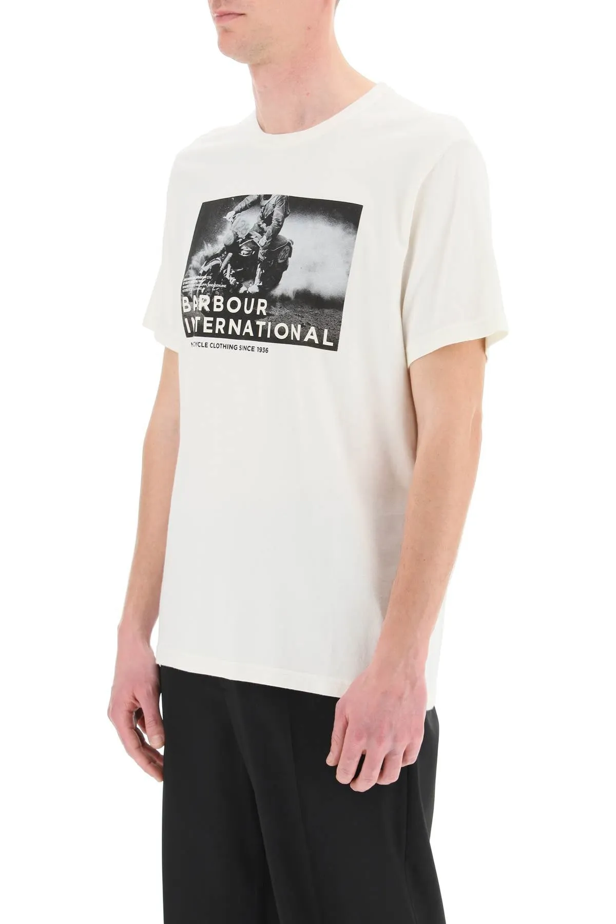 Barbour International Logo Printed Crewneck T-Shirt