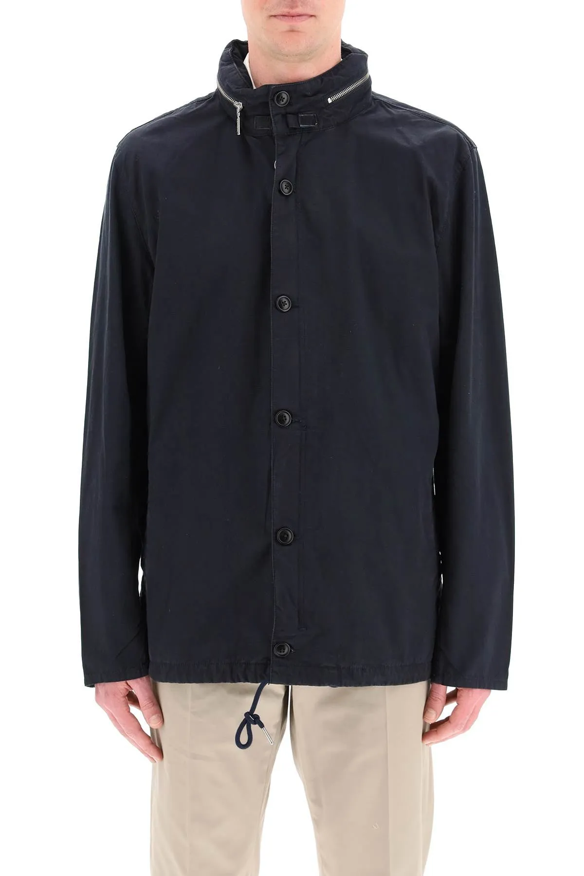 Barbour Logo Patch Buttoned Jacket