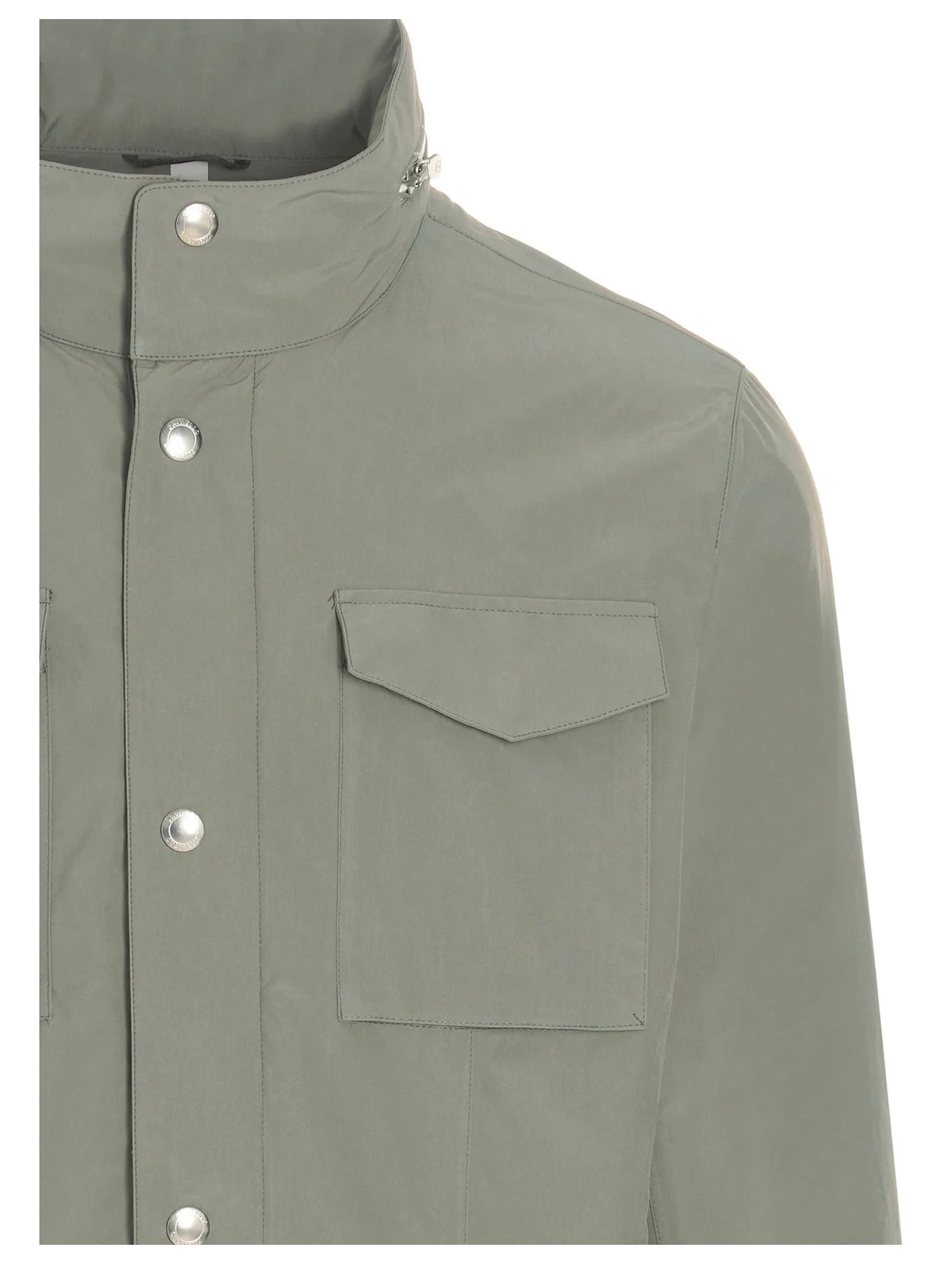 Brunello Cucinelli Buttoned High Neck Jacket