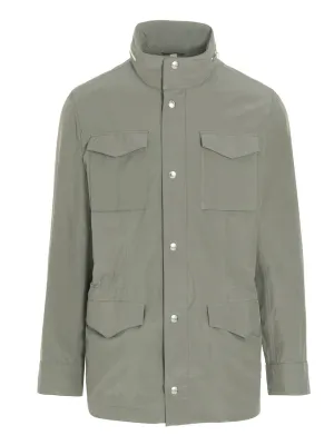 Brunello Cucinelli Buttoned High Neck Jacket