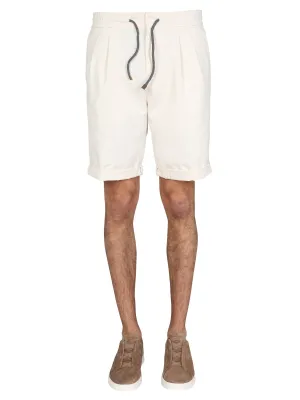 Brunello Cucinelli Drawstring Straight Cut Shorts