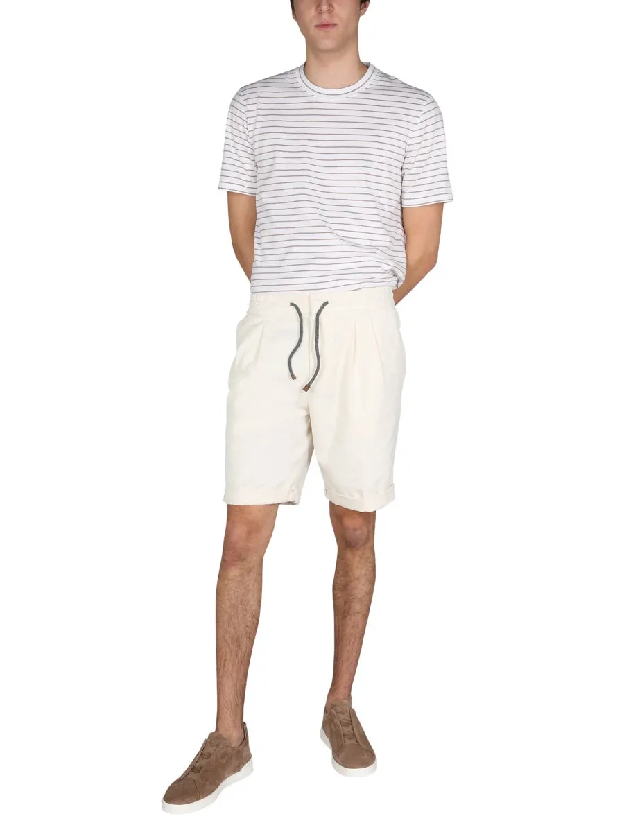 Brunello Cucinelli Drawstring Straight Cut Shorts