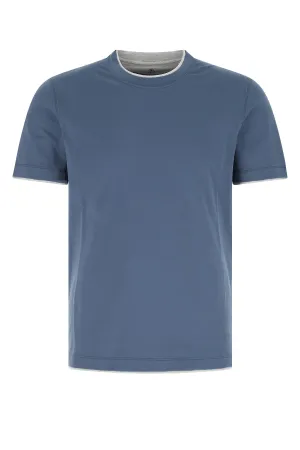 Brunello Cucinelli Logo Embroidered Crewneck T-Shirt
