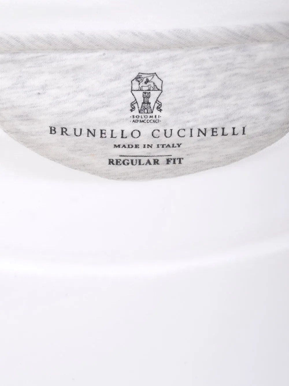 Brunello Cucinelli Logo Print Crewneck T-Shirt