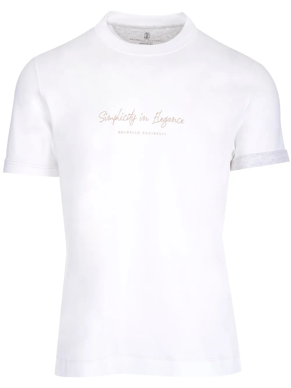 Brunello Cucinelli Logo Print Crewneck T-Shirt