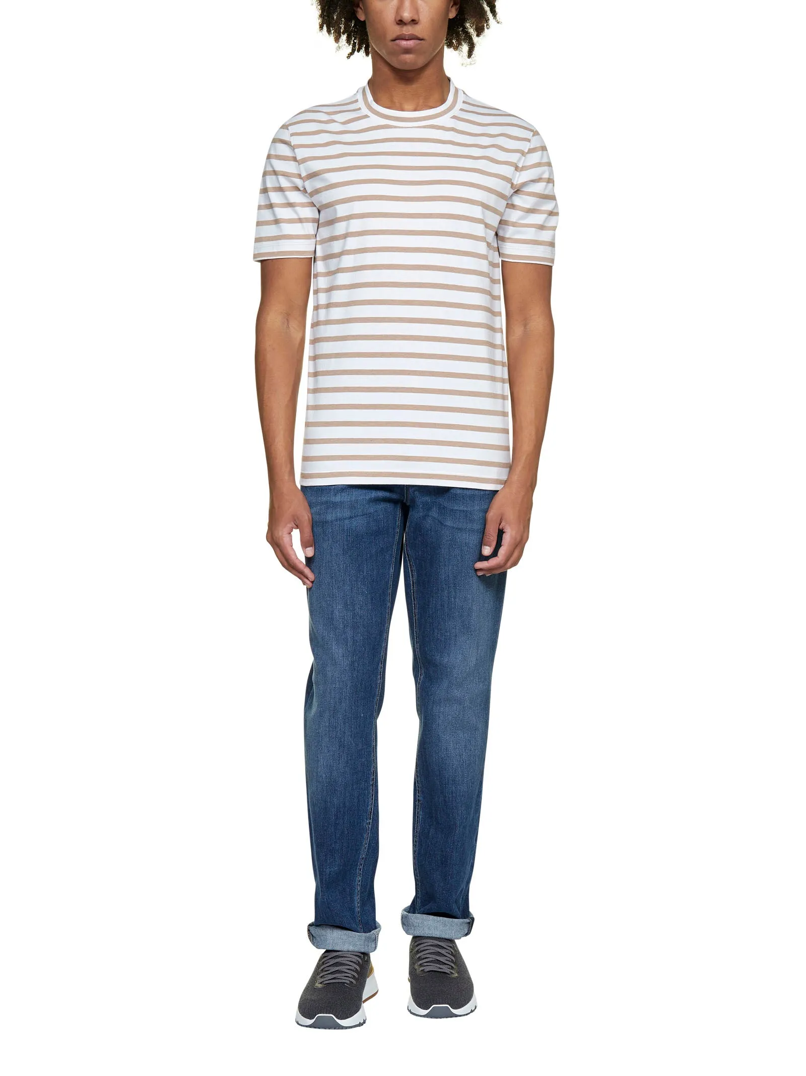 Brunello Cucinelli Striped Crewneck T-Shirt