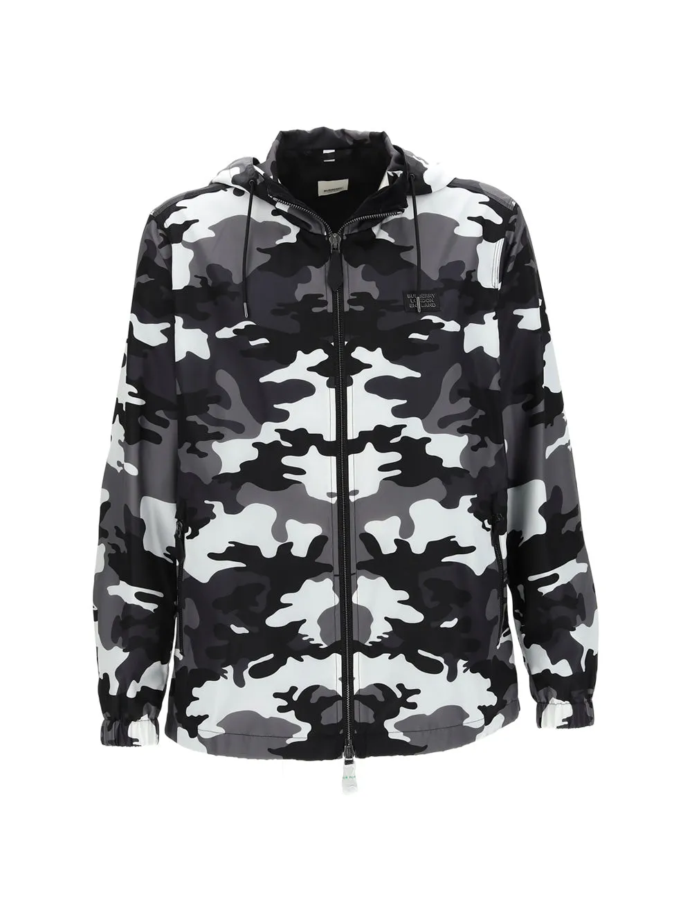 Burberry Camouflage Hooded Zipped Jacket