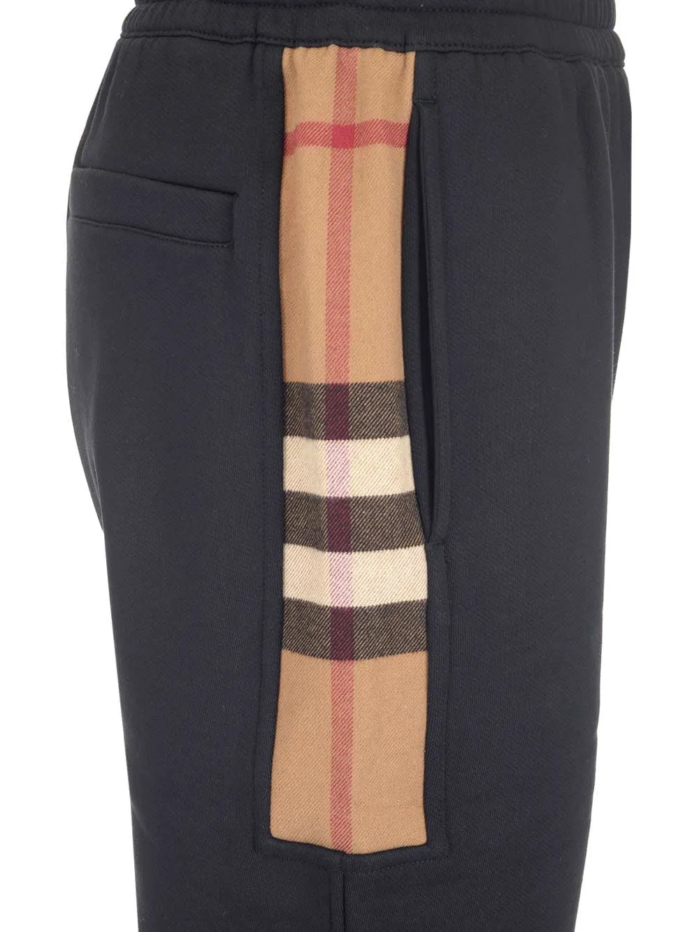 Burberry Check Patterned Straight Leg Track Pants