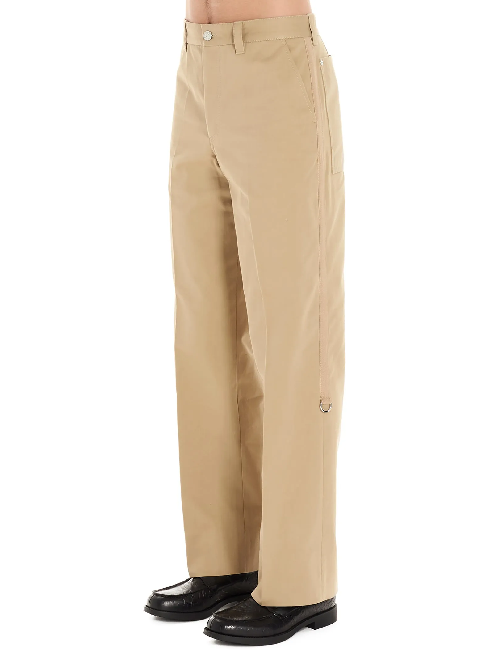 Burberry D-Ring Detail Belted Trousers