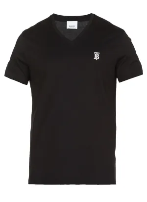 Burberry Monogram Logo Embroidered T-Shirt