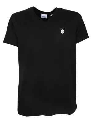 Burberry Monogram Logo Embroidered T-Shirt