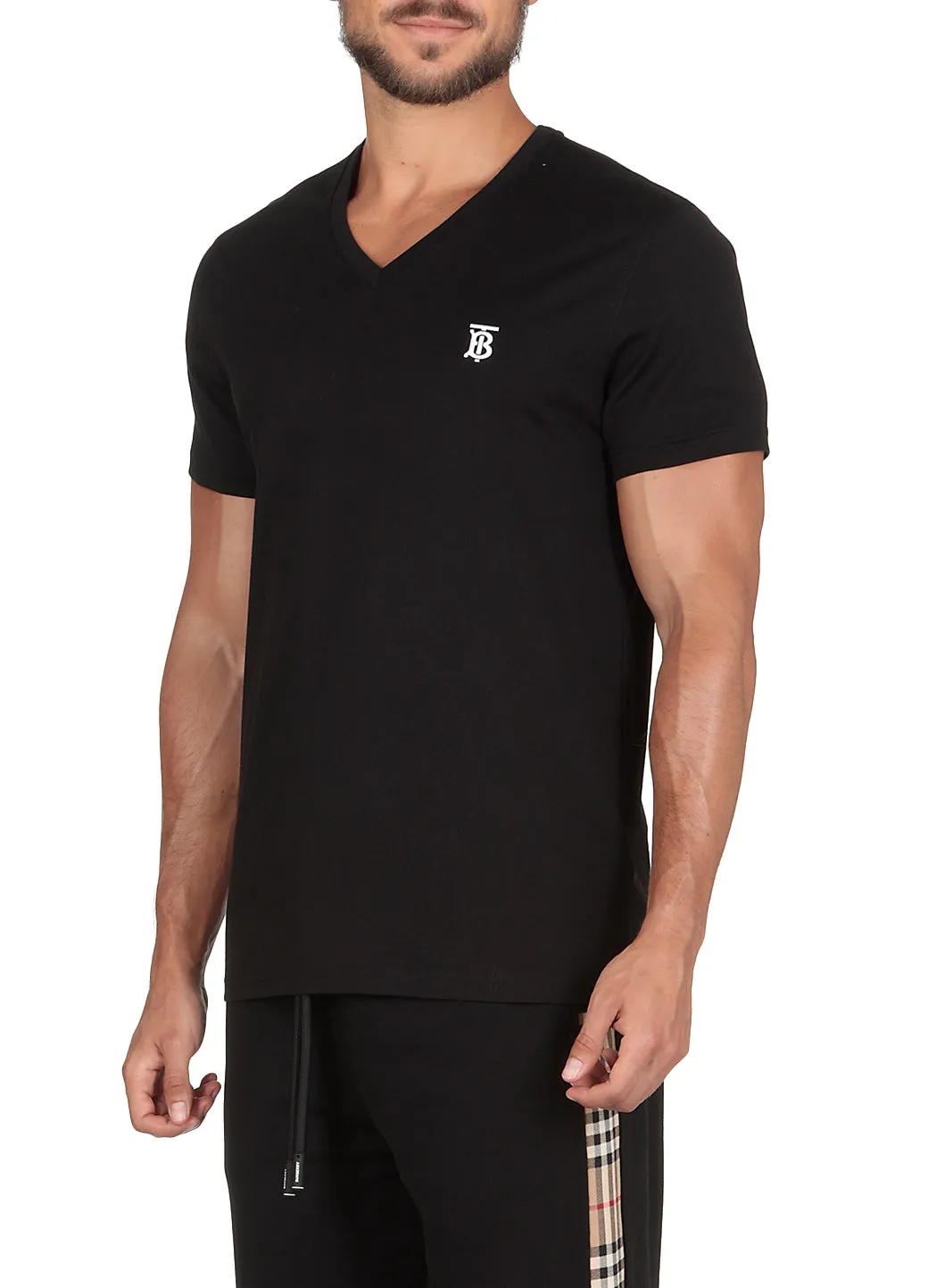 Burberry Monogram Logo Embroidered T-Shirt