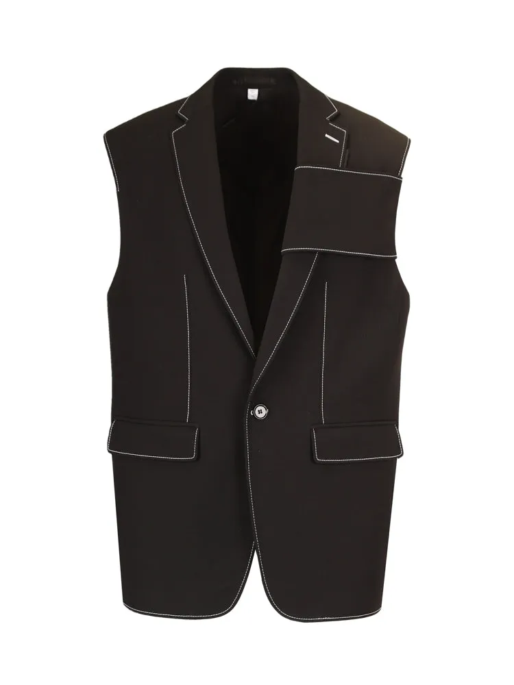 Burberry Single-Breasted Sleeveless Jacket