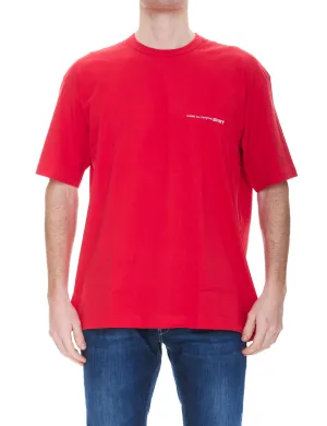 Comme des Garons Logo Printed Crewneck T-Shirt