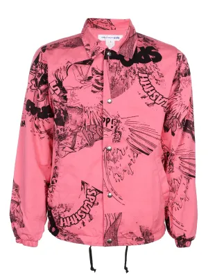 Comme Des Garons Shirt Allover Graphic Print Shirt Jacket