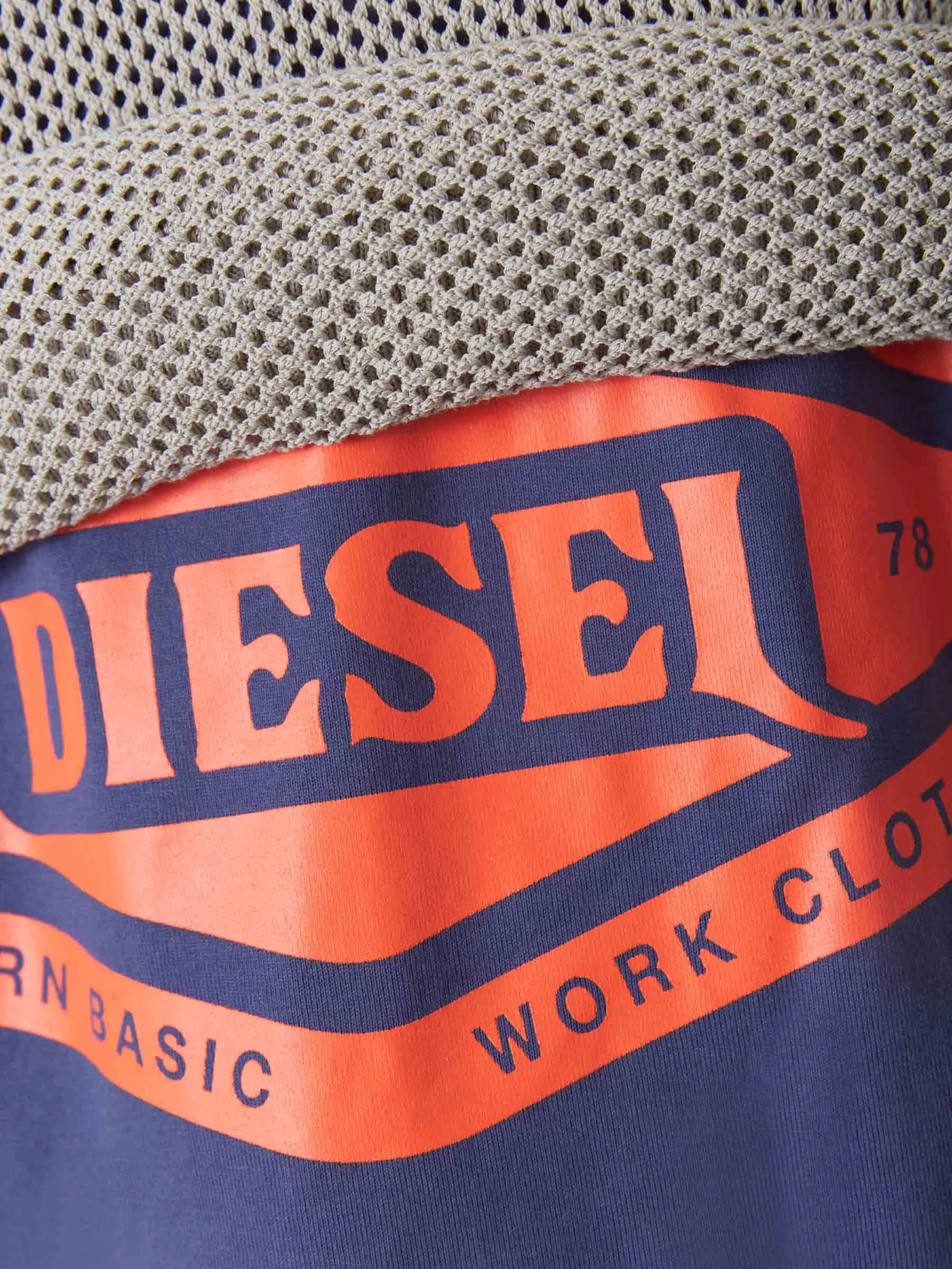 Diesel Crewneck Mesh Layered T-Shirt