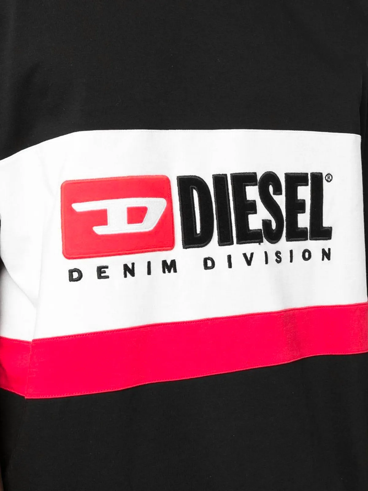 Diesel Logo Flocked Crewneck T-Shirt