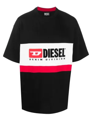 Diesel Logo Flocked Crewneck T-Shirt
