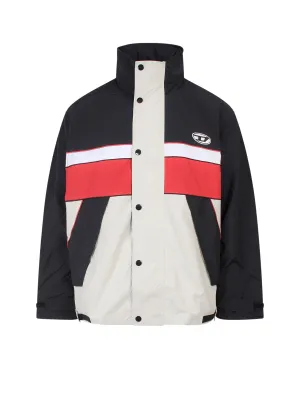 Diesel Logo-Patch Contrast Panelled Jacket