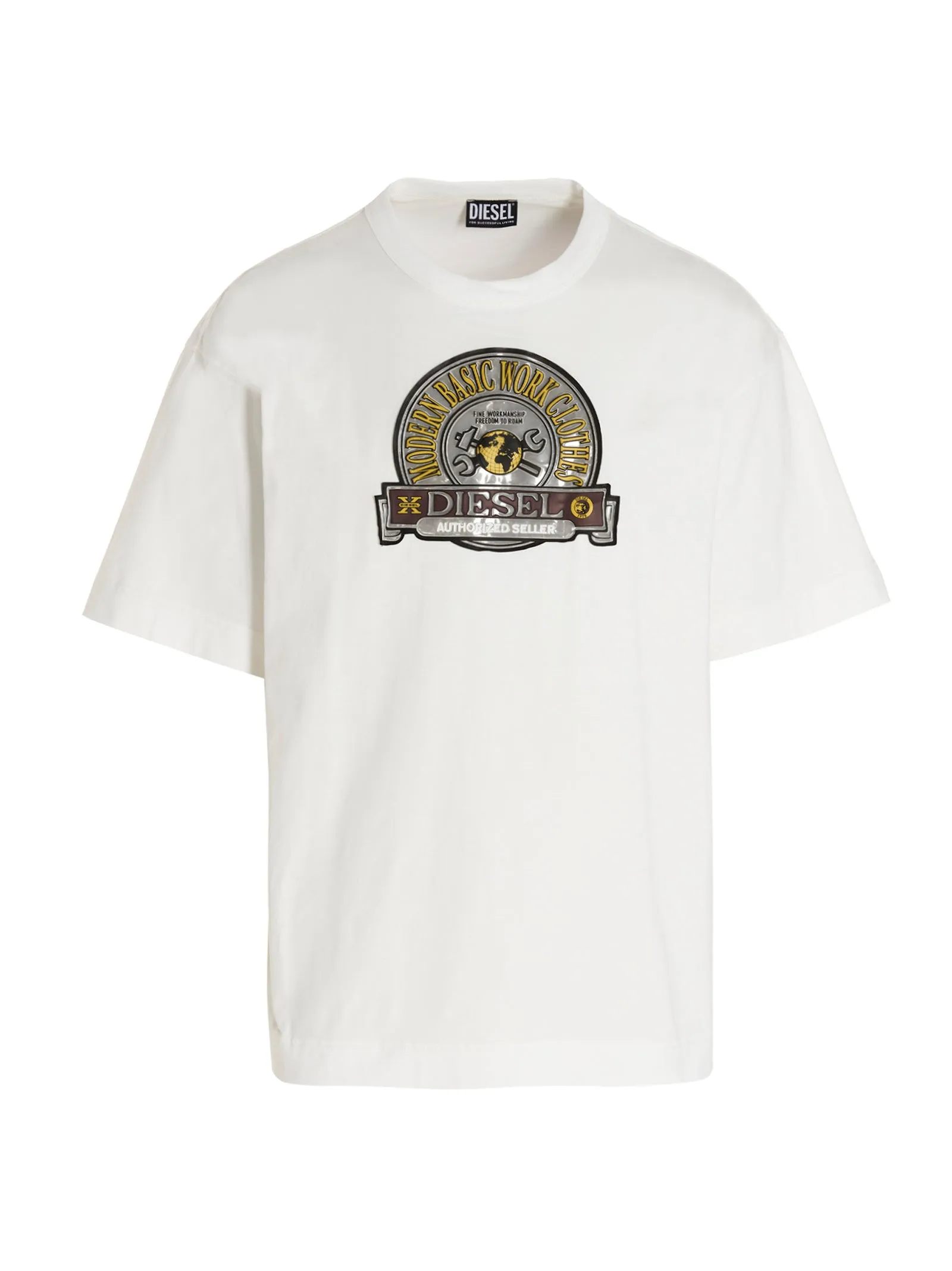 Diesel Logo Patch Crewneck T-Shirt