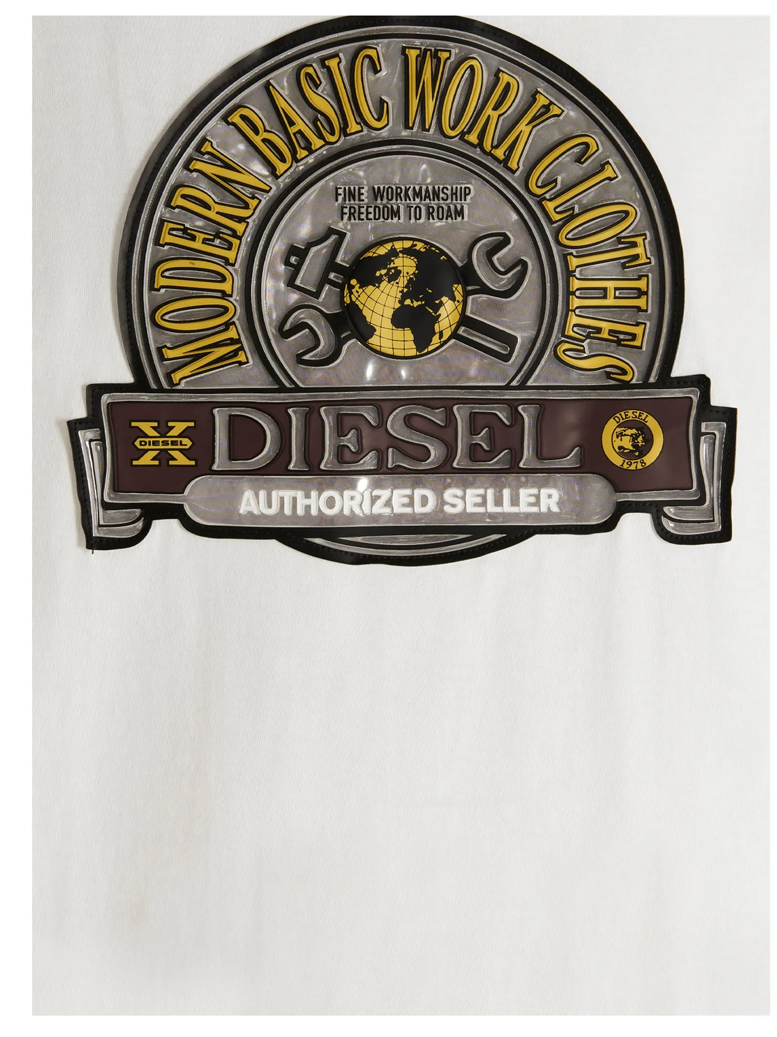 Diesel Logo Patch Crewneck T-Shirt