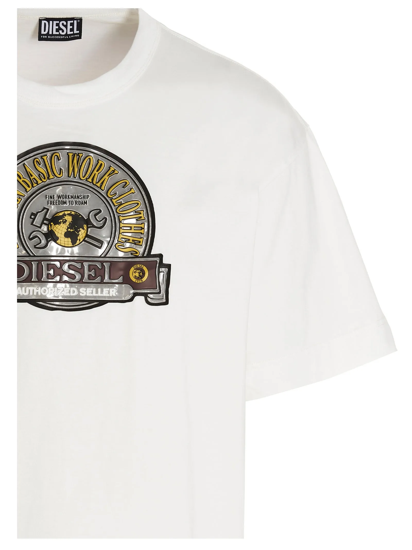 Diesel Logo Patch Crewneck T-Shirt