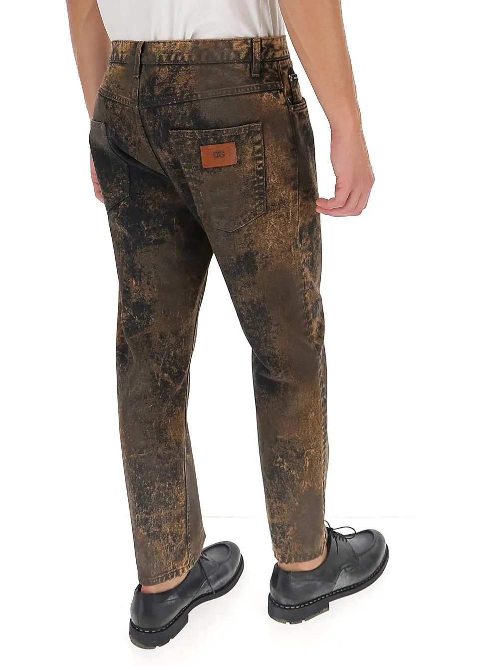 Dolce & Gabbana Acid Wash Straight-Leg Jeans