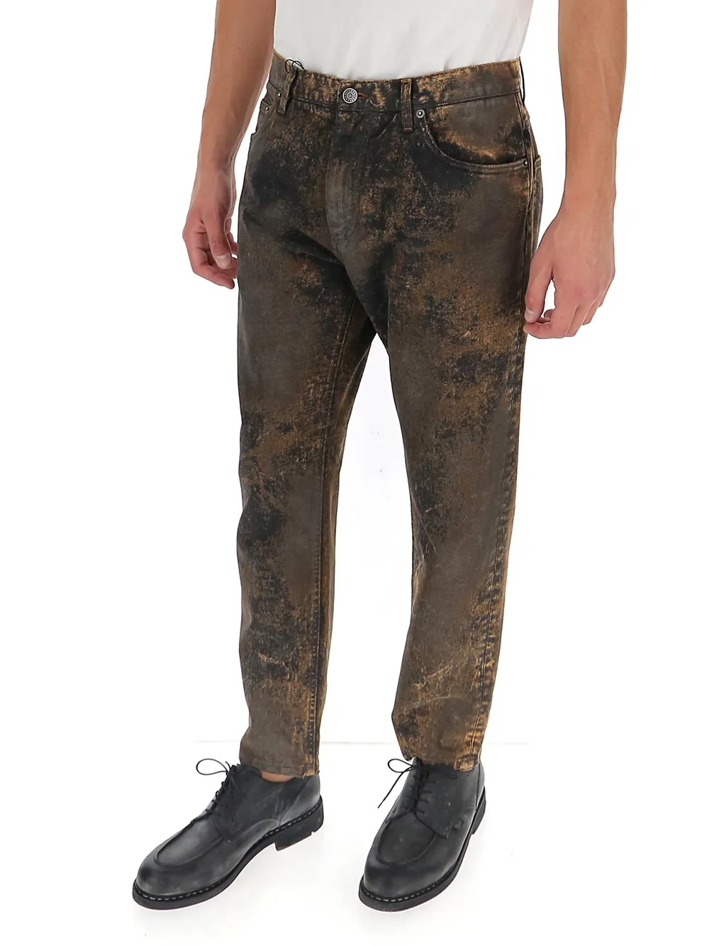 Dolce & Gabbana Acid Wash Straight-Leg Jeans