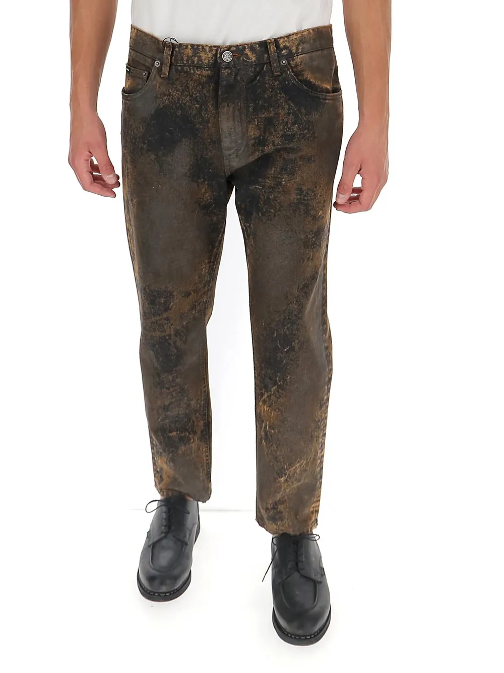 Dolce & Gabbana Acid Wash Straight-Leg Jeans