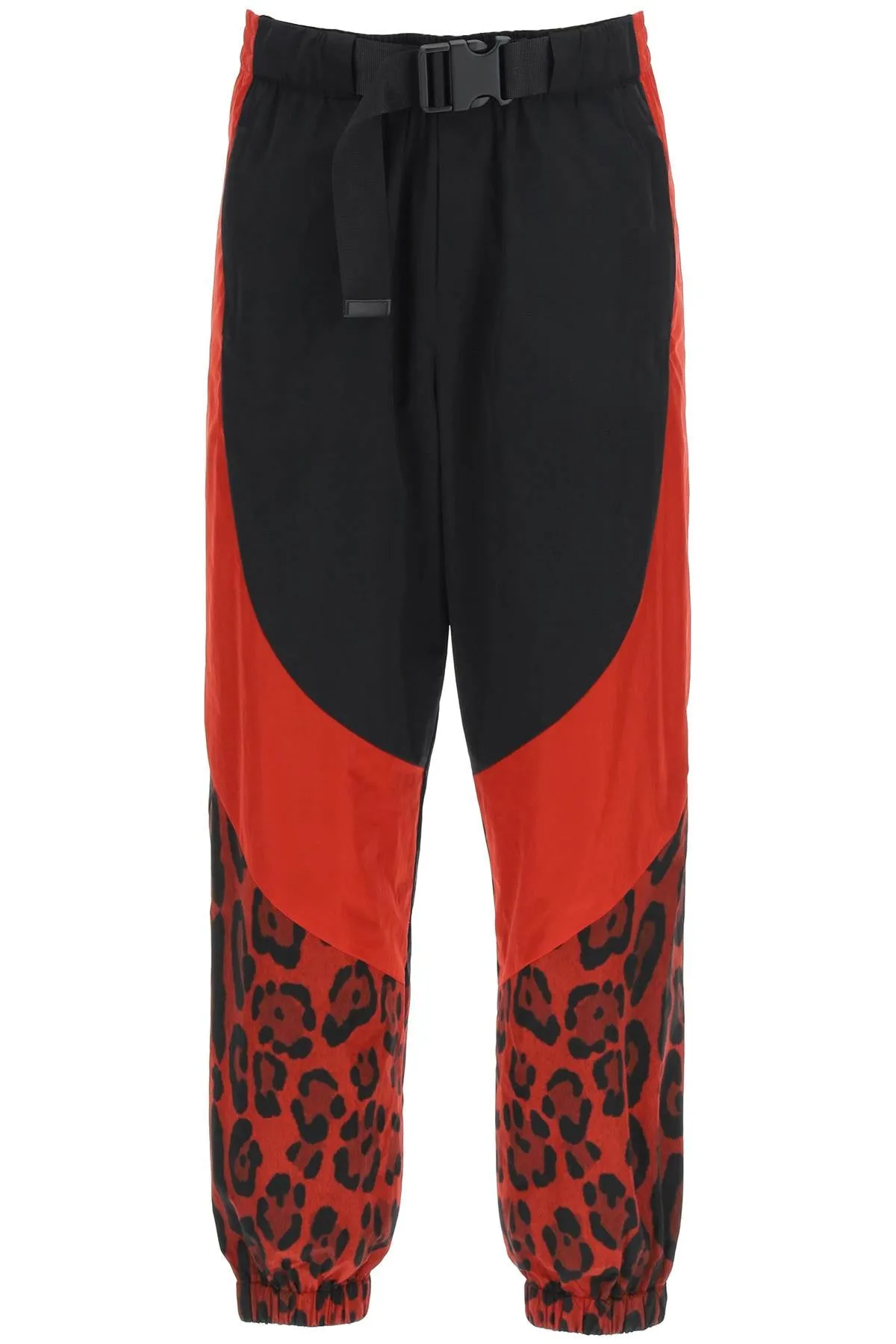 Dolce & Gabbana Belted Waist Leopard Printed Trousers