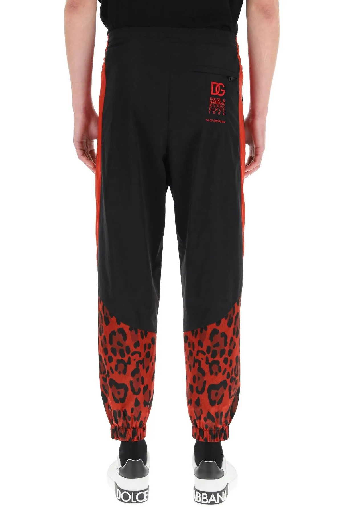 Dolce & Gabbana Belted Waist Leopard Printed Trousers