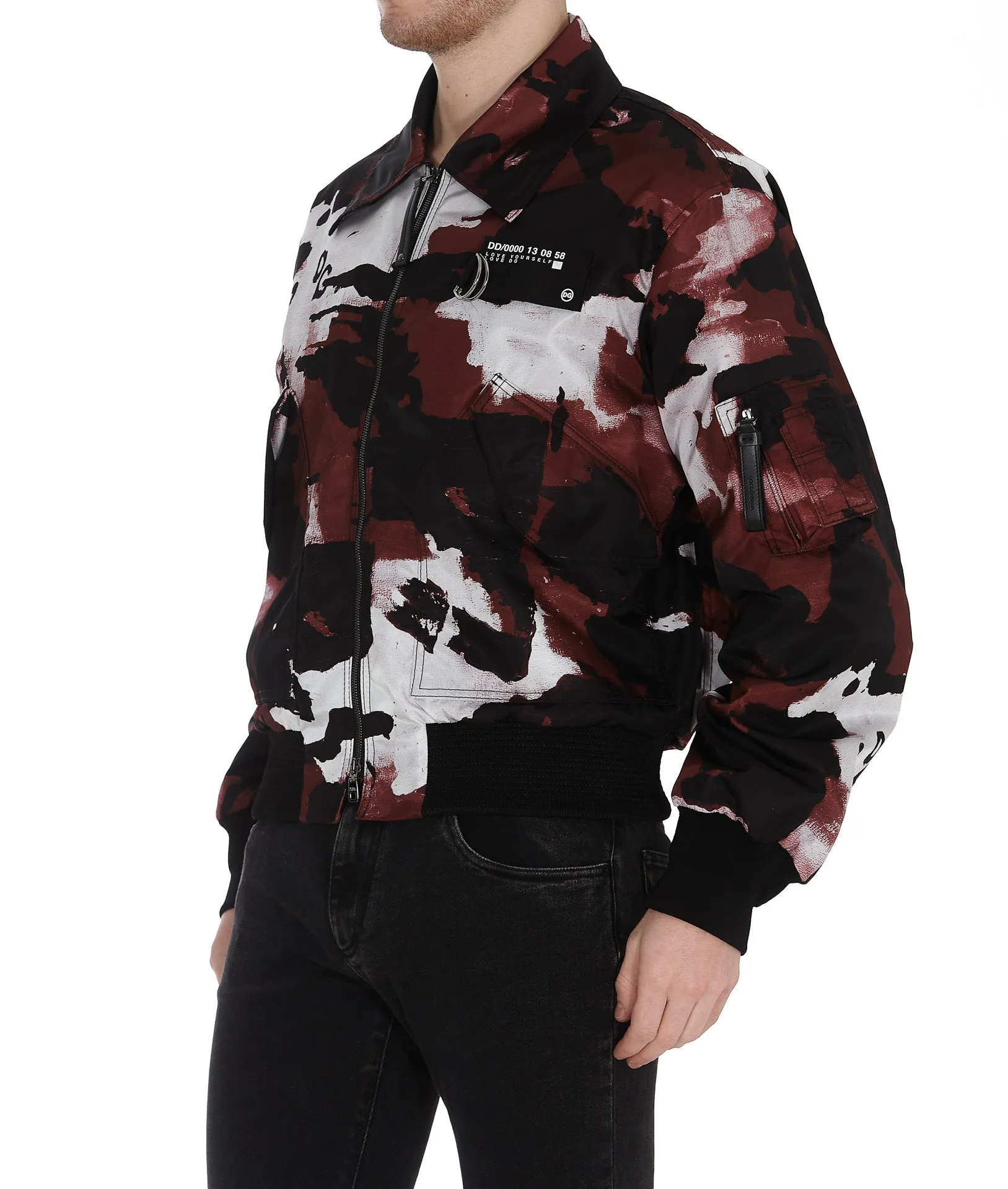 Dolce & Gabbana Camouflage Print Zipped Jacket