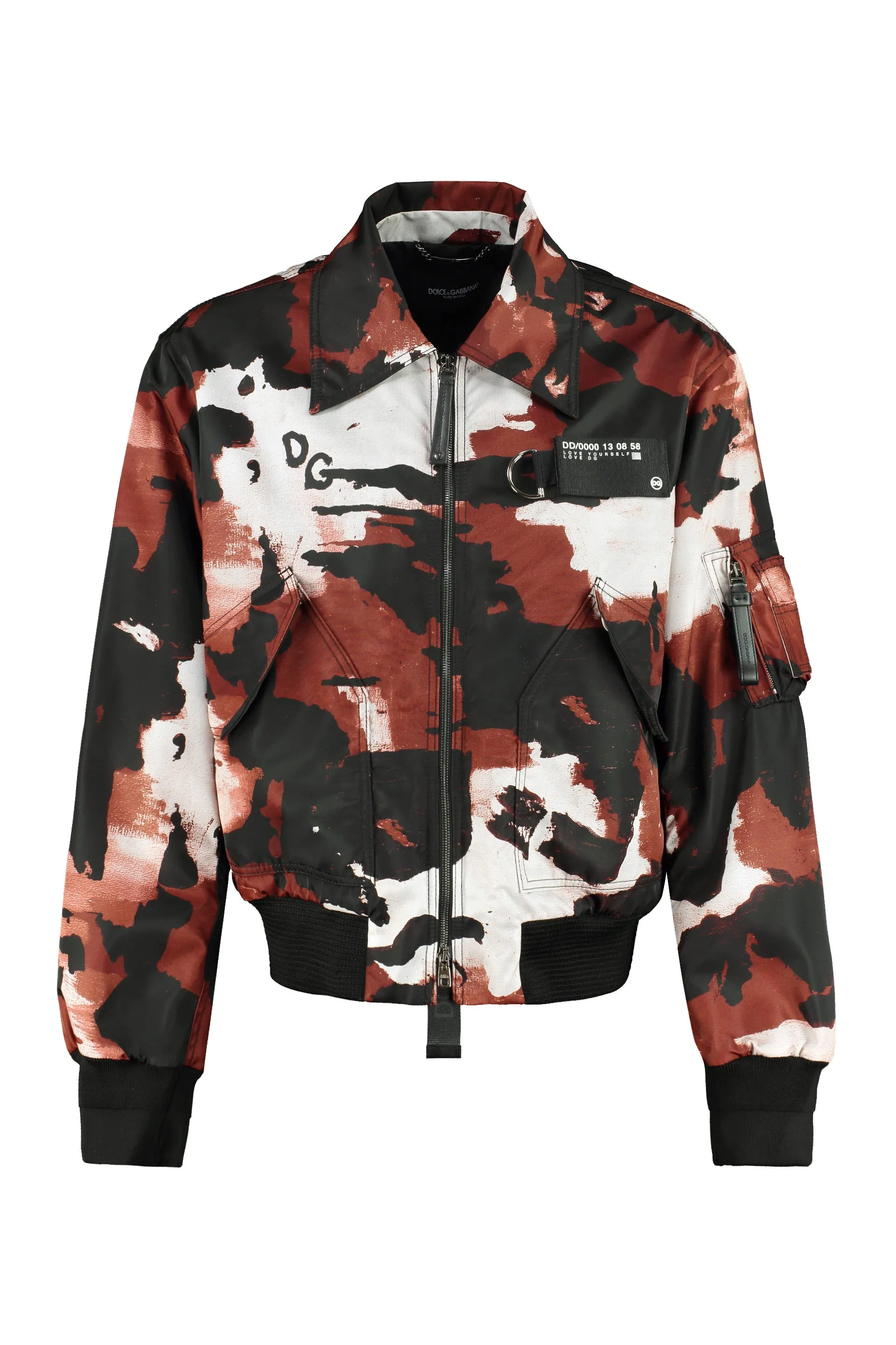 Dolce & Gabbana Camouflage Print Zipped Jacket