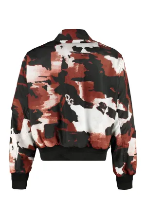 Dolce & Gabbana Camouflage Print Zipped Jacket