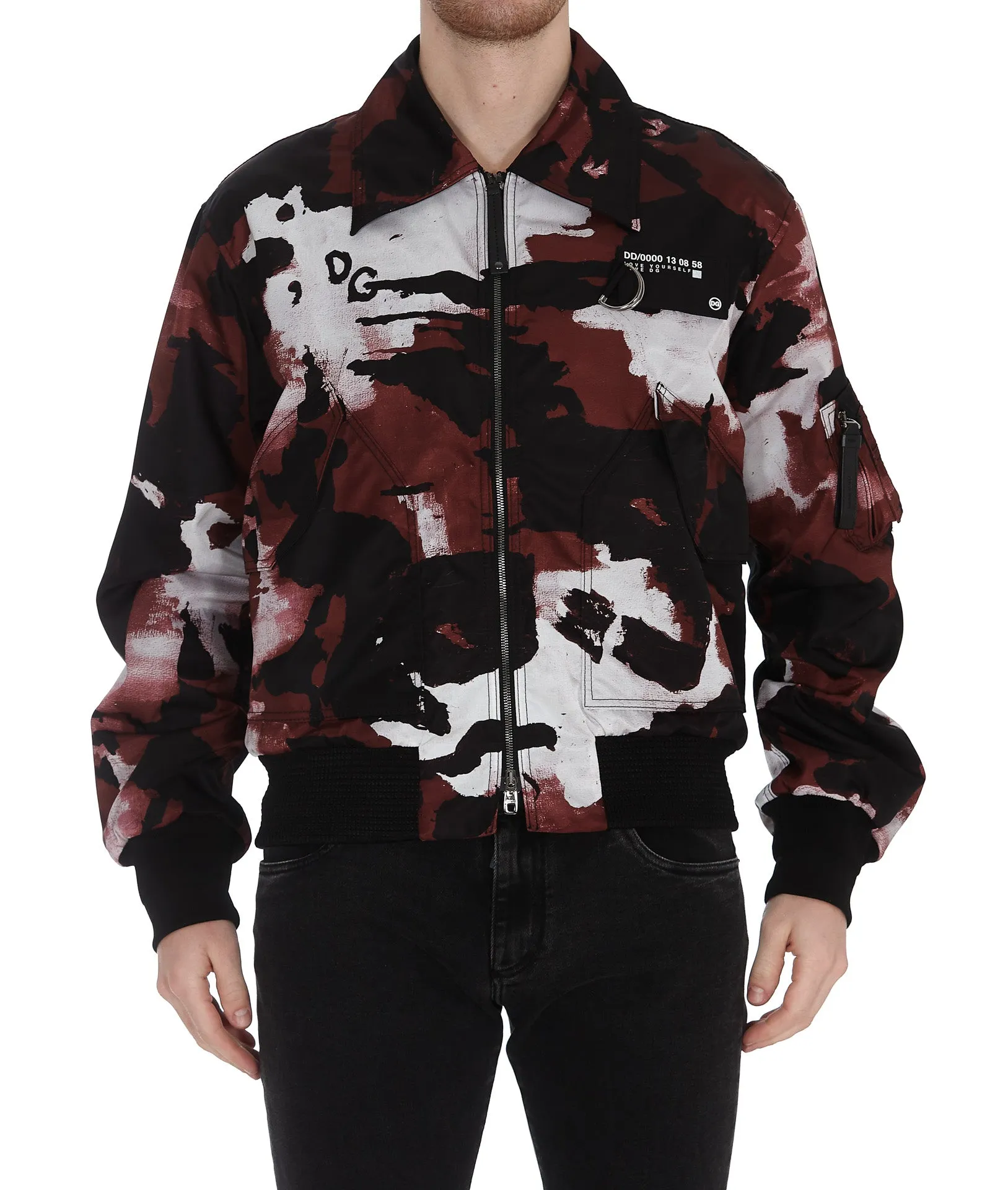 Dolce & Gabbana Camouflage Print Zipped Jacket