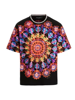 Dolce & Gabbana Kaleidoscopic Printed Crewneck T-Shirt