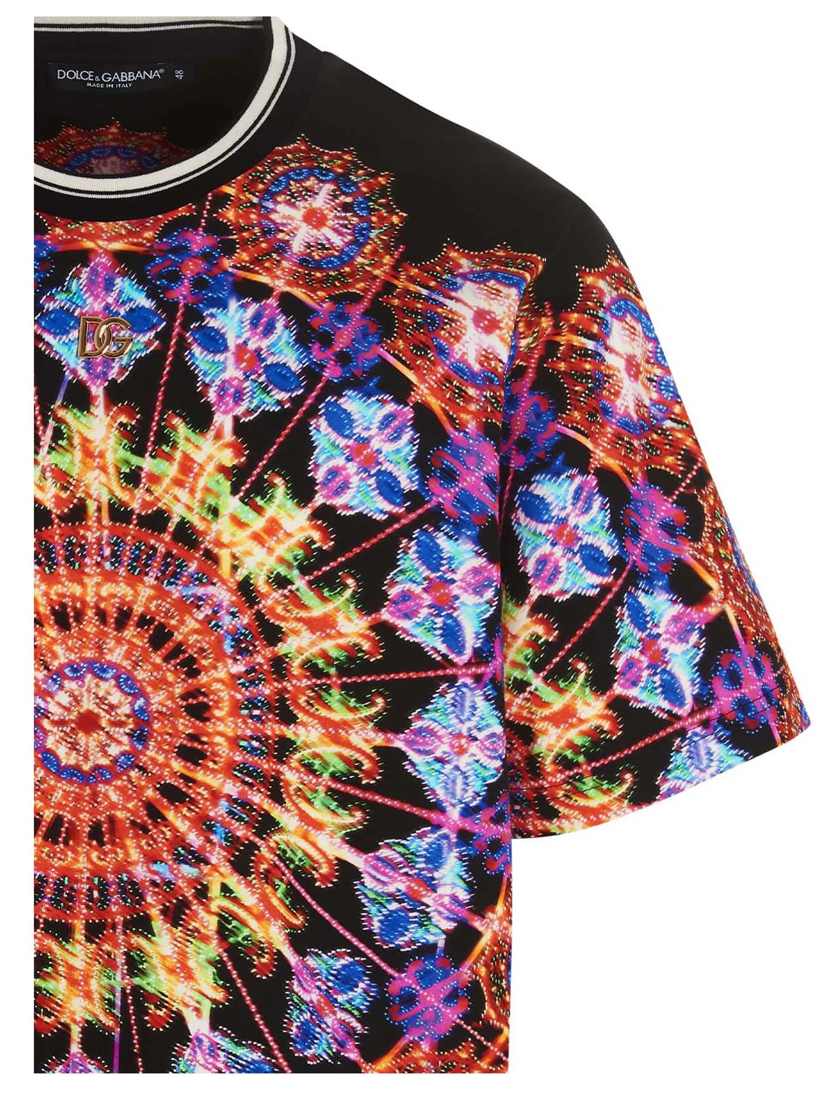 Dolce & Gabbana Kaleidoscopic Printed Crewneck T-Shirt