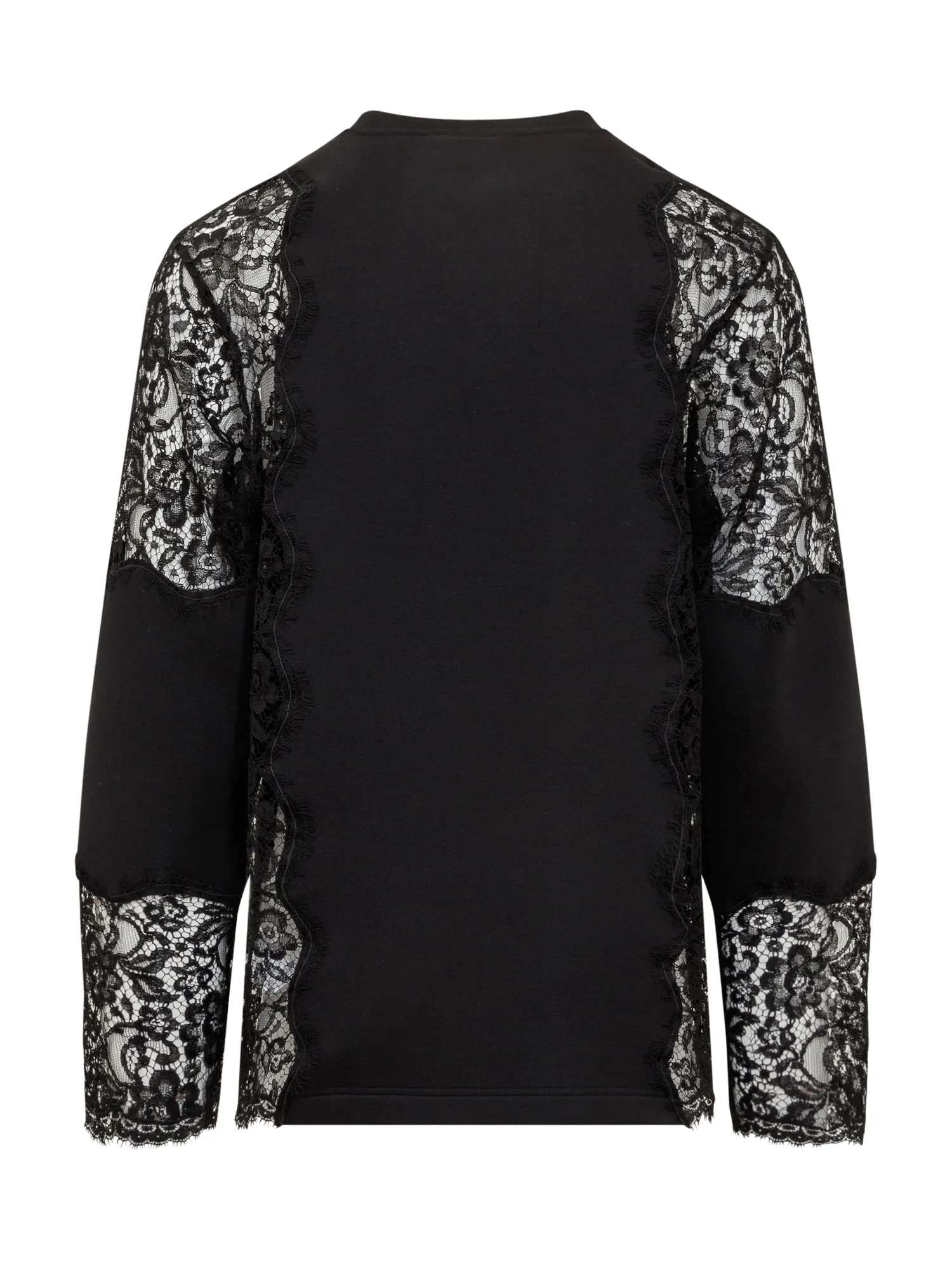 Dolce & Gabbana Lace Sleeved T-Shirt