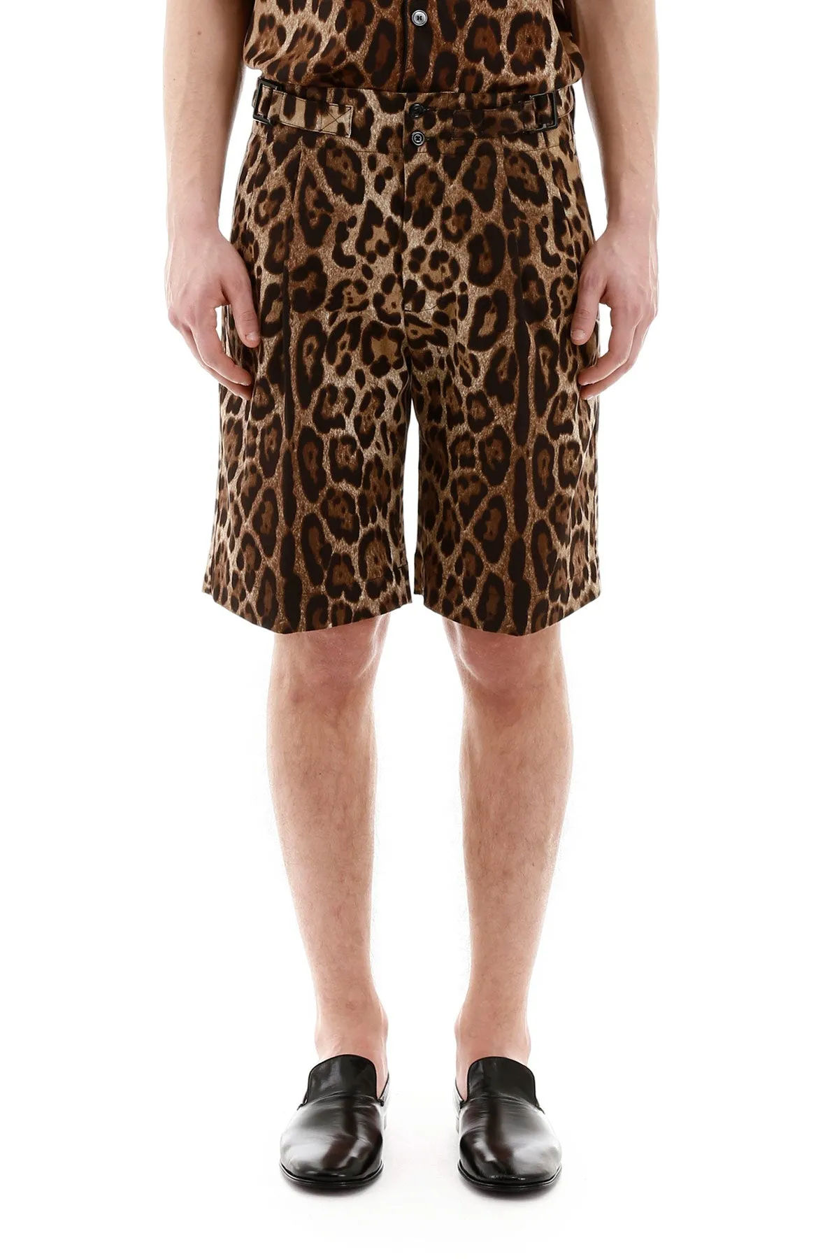 Dolce & Gabbana Leopard Print Bermuda Shorts