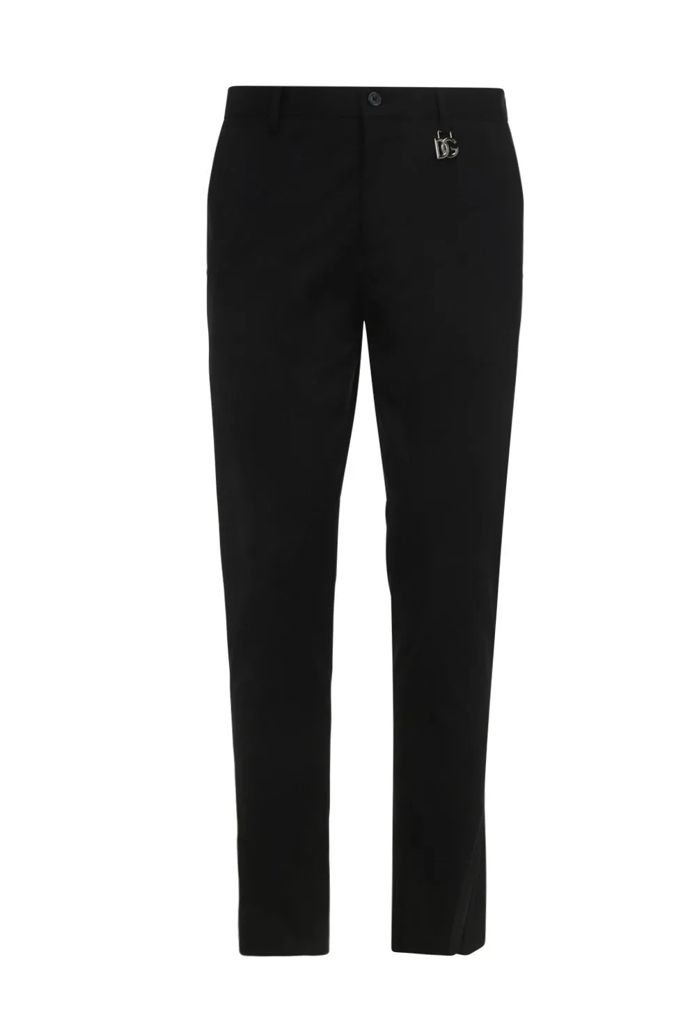 Dolce & Gabbana Logo Plaque Buttoned Pants