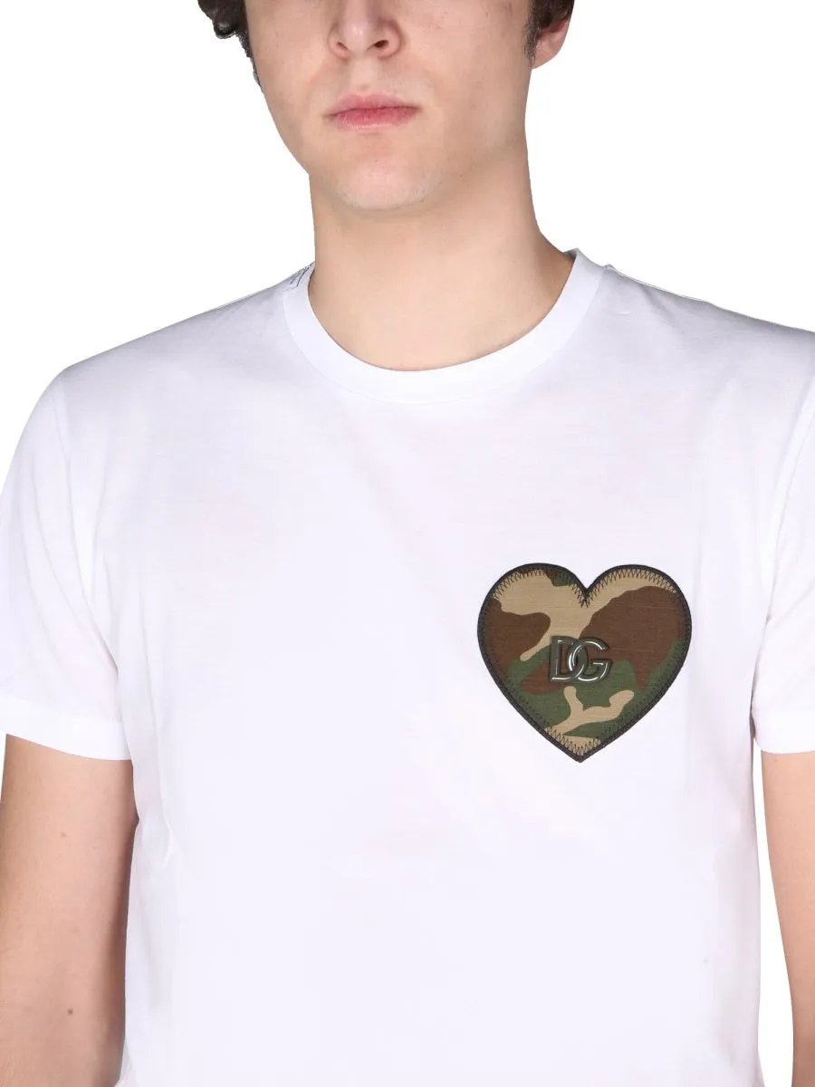 Dolce & Gabbana Logo Plaque Crewneck T-Shirt