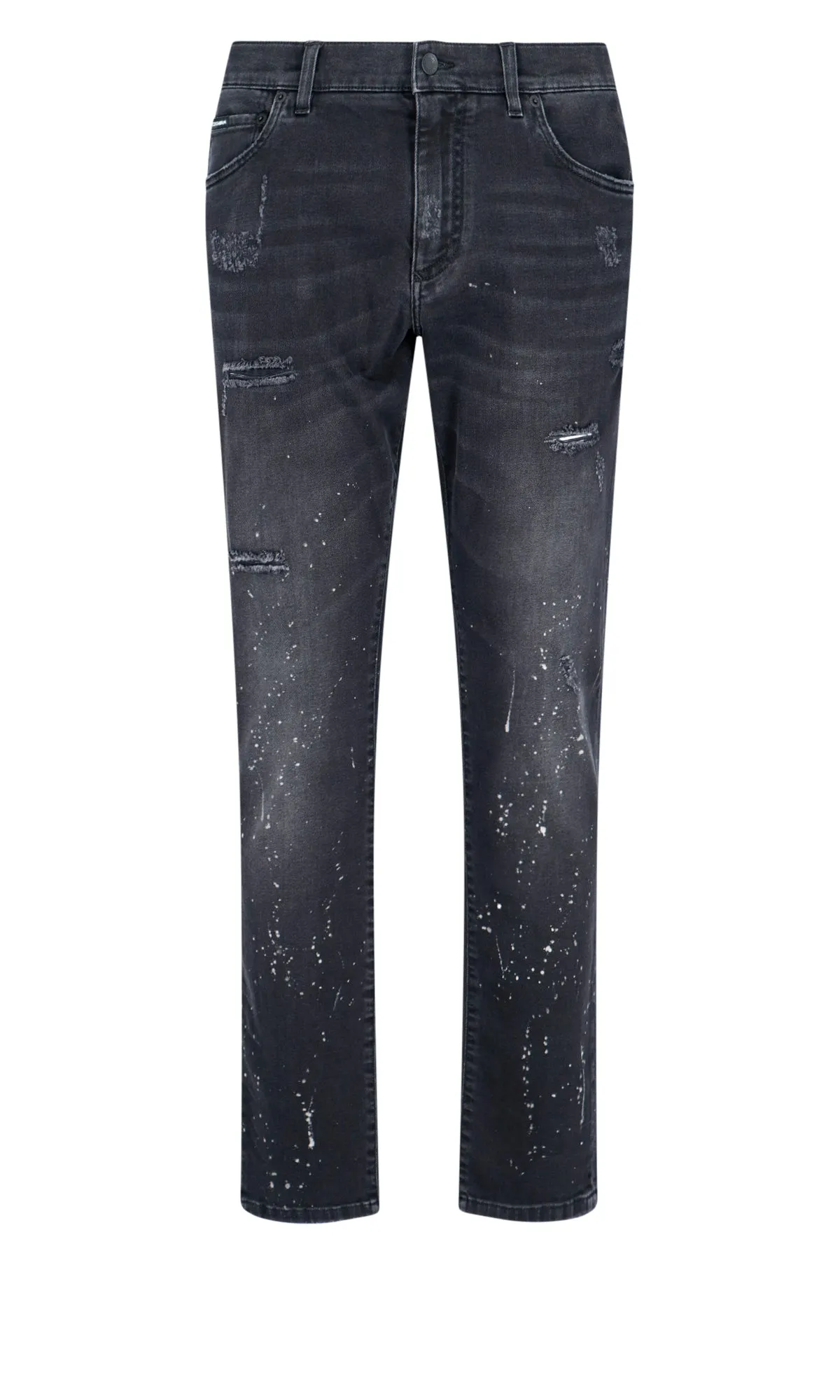 Dolce & Gabbana Paint Splatter Distressed Jeans