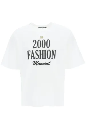 Dolce & Gabbana Slogan Printed Crewneck T-Shirt